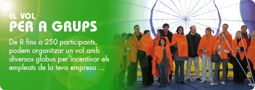 Vol amb globus per a grups incentiu empreses