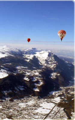 Panorama during the balloon flight