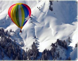 hot air balloon ride mountains