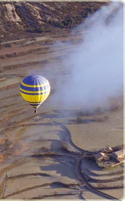 balloon ride over barcelona countryside