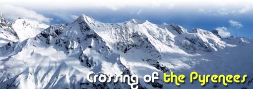 Flying over the Pyrenees in balloon