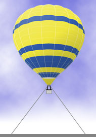 Tethered hot air balloon