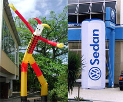 Mascot and Columns inflatables